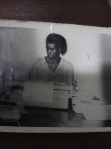 Dr. Speciouza Birungi during her early years of professional service in 1985